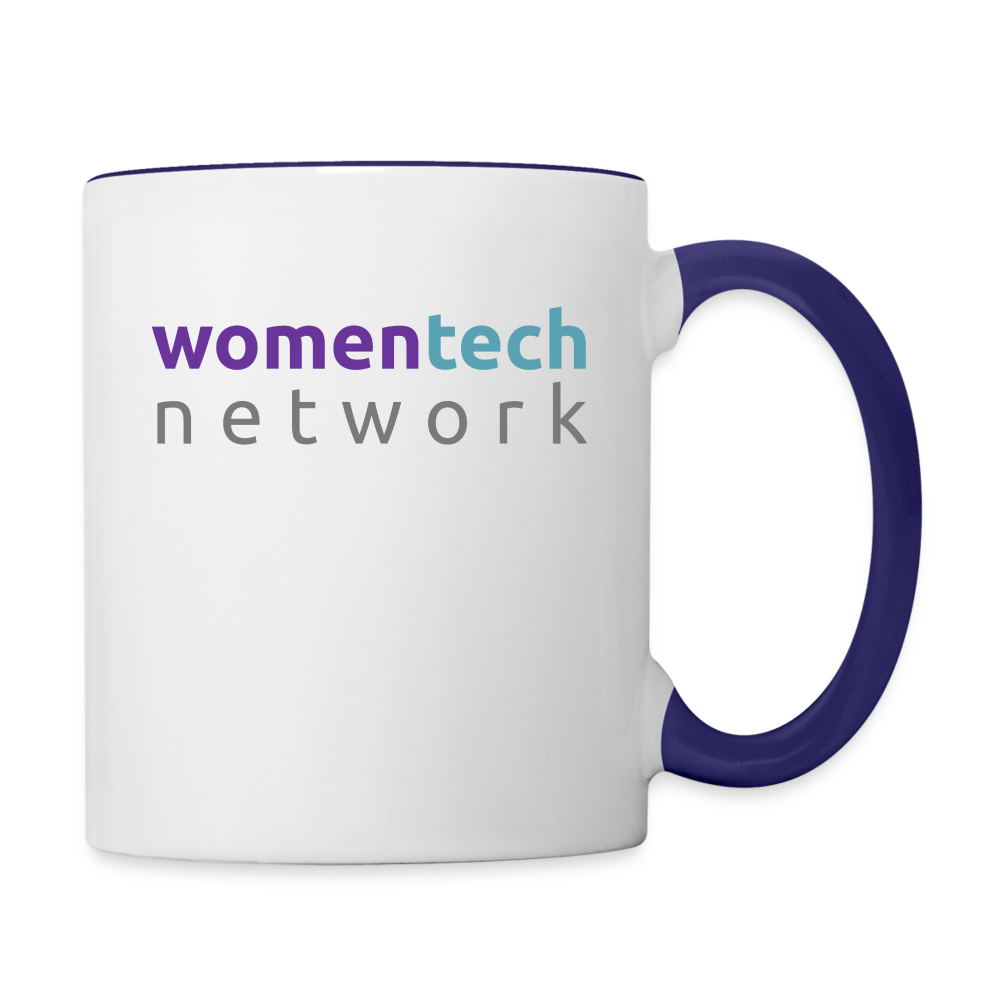 Contrast Coffee Mug - white/cobalt blue