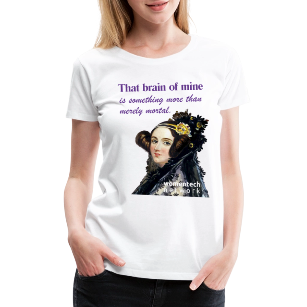 Women’s Premium T-Shirt - Ada Lovelace - That brain of mine - white