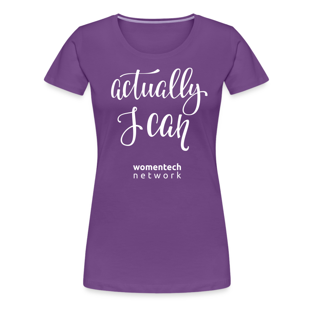 Women’s Premium T-Shirt - Actually I Can - purple