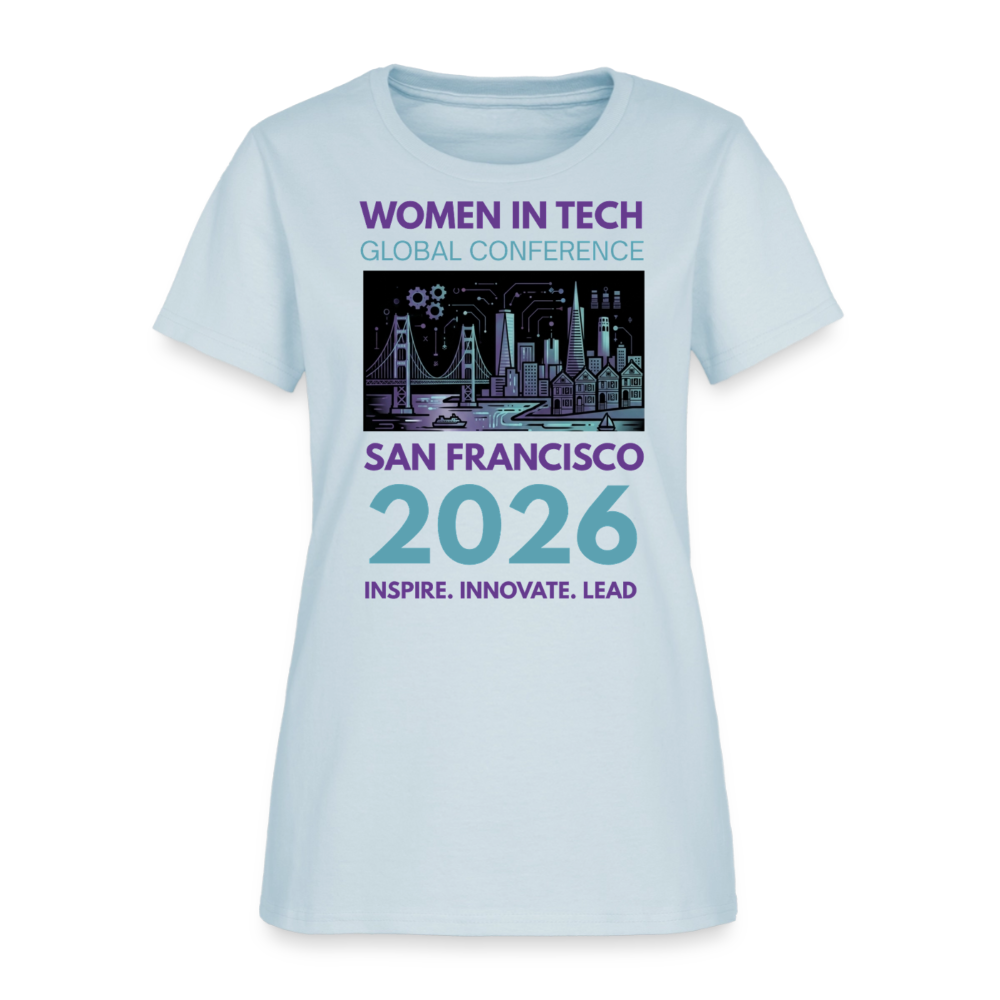 Women's T-Shirt - Women in Tech Global Conference Collection - light blue