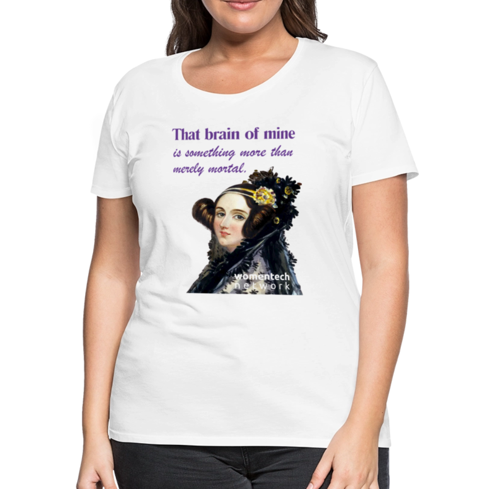 Women’s Premium T-Shirt - Ada Lovelace - That brain of mine - white