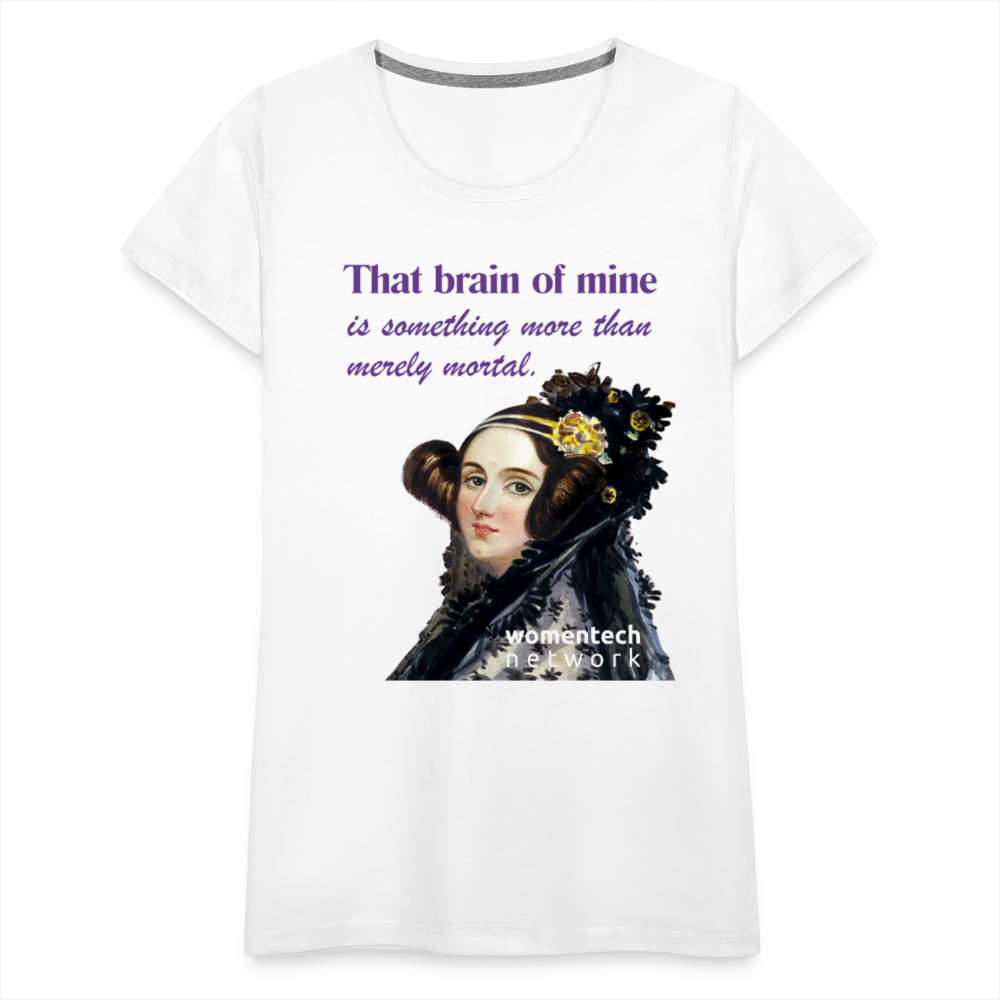 Women’s Premium T-Shirt - Ada Lovelace - That brain of mine - white