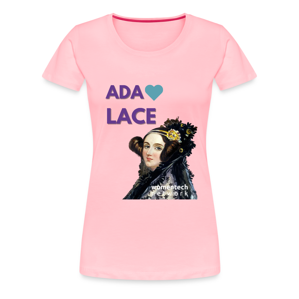 Women’s Premium T-Shirt - Ada Lovelace - Heart - pink