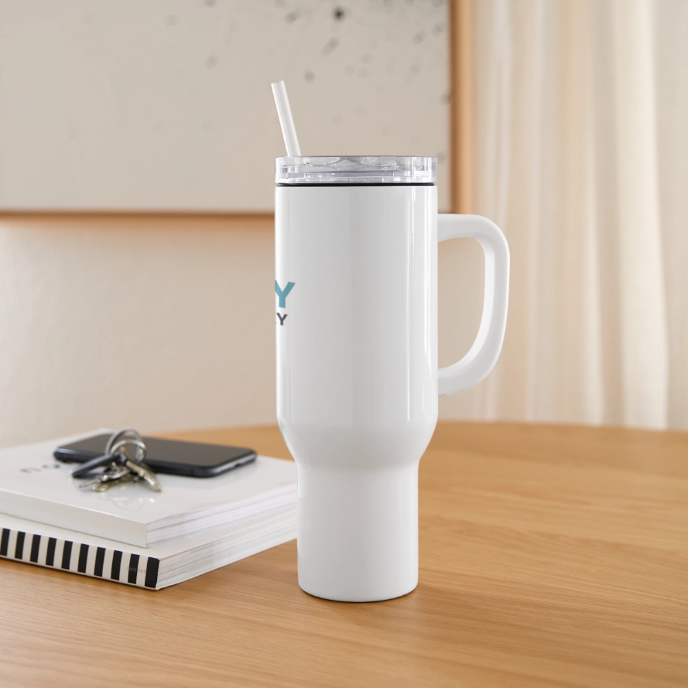 40 oz Travel Tumbler #WITDAY - white