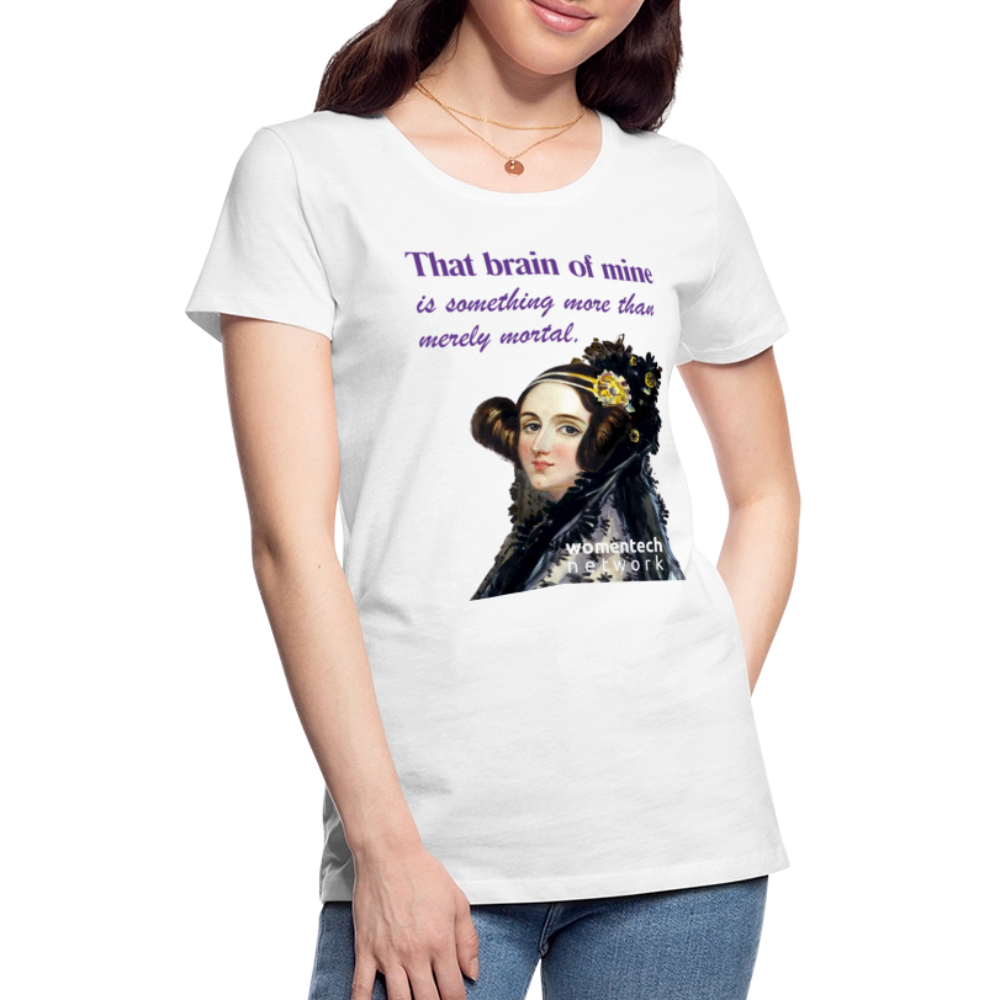 Women’s Premium T-Shirt - Ada Lovelace - That brain of mine - white
