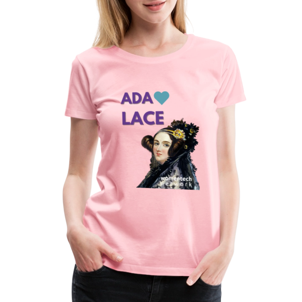 Women’s Premium T-Shirt - Ada Lovelace - Heart - pink