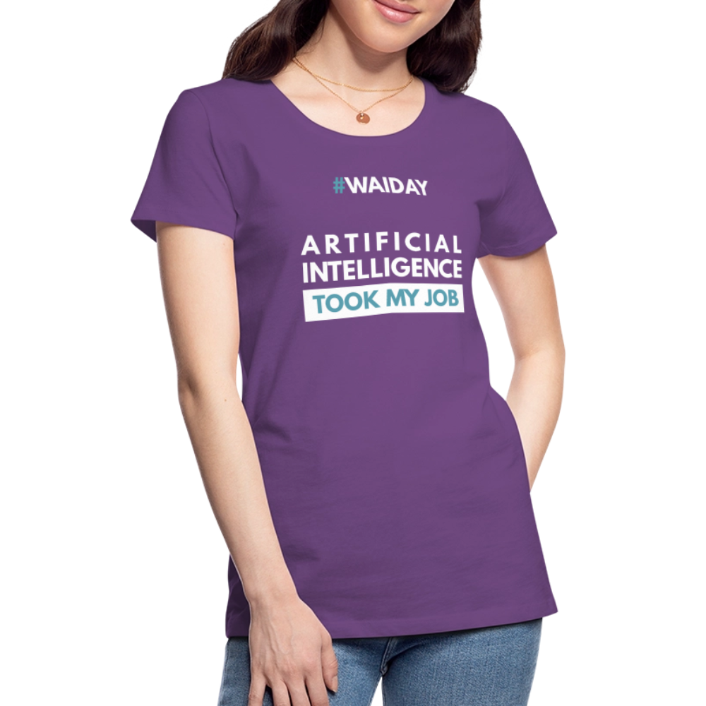Women’s Premium T-Shirt - Women In AI Day Edition - purple