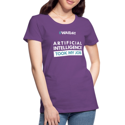 Women’s Premium T-Shirt - Women In AI Day Edition - purple