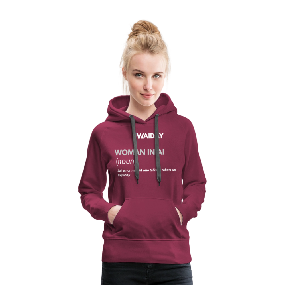 Women’s Premium Hoodie - Women In AI Day Edition - burgundy