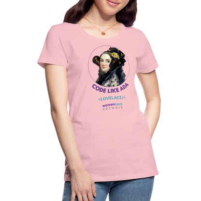 Women’s Premium T-Shirt - Ada Lovelace Edition - Code Like Ada - pink