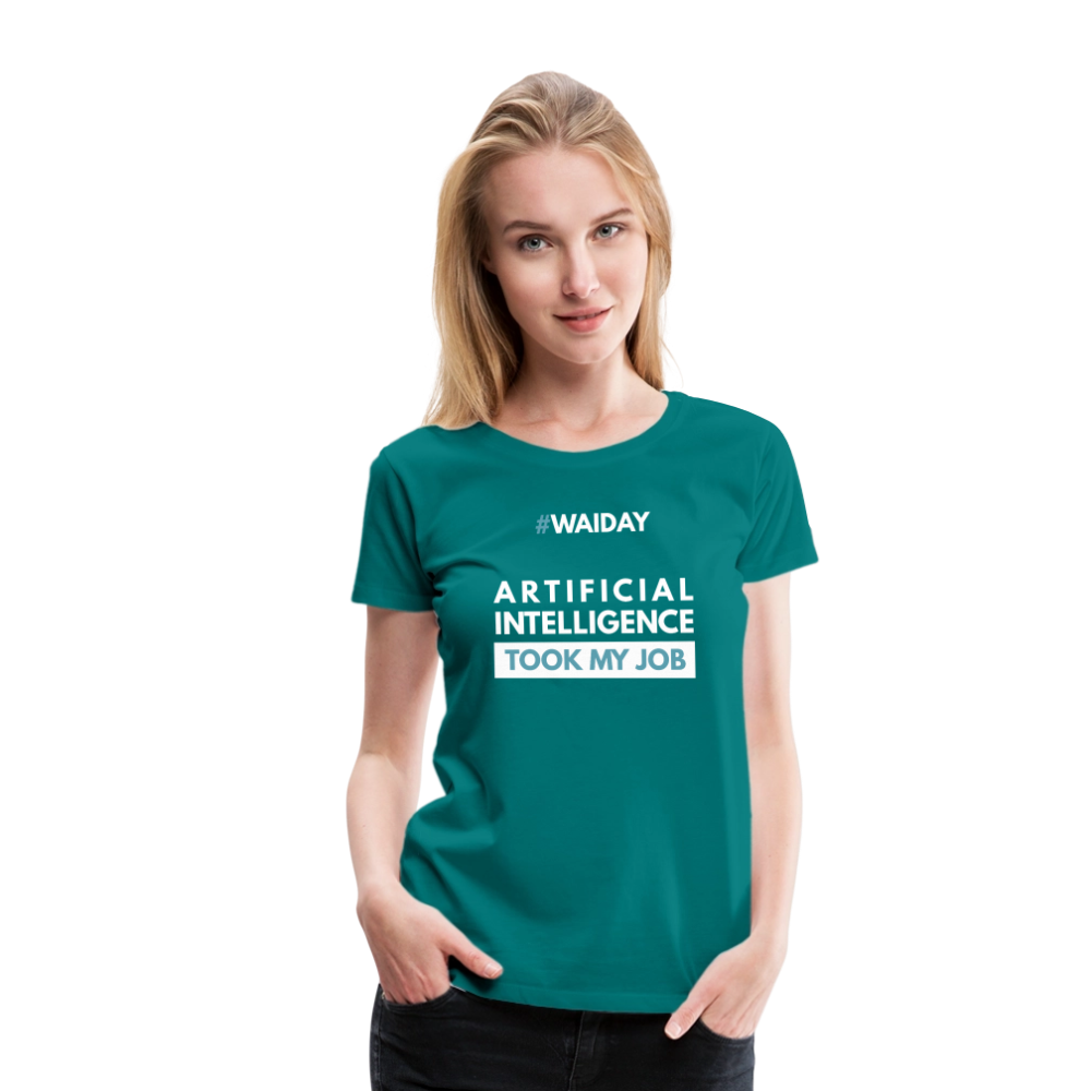 Women’s Premium T-Shirt - Women In AI Day Edition - teal