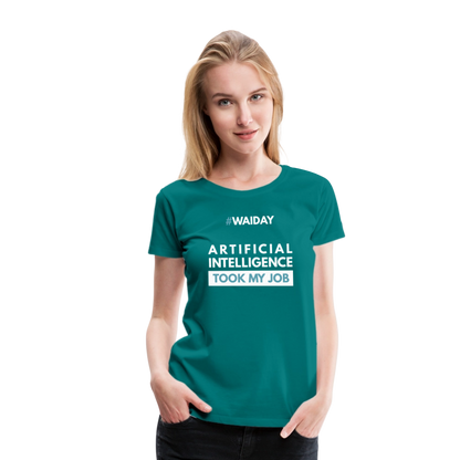 Women’s Premium T-Shirt - Women In AI Day Edition - teal