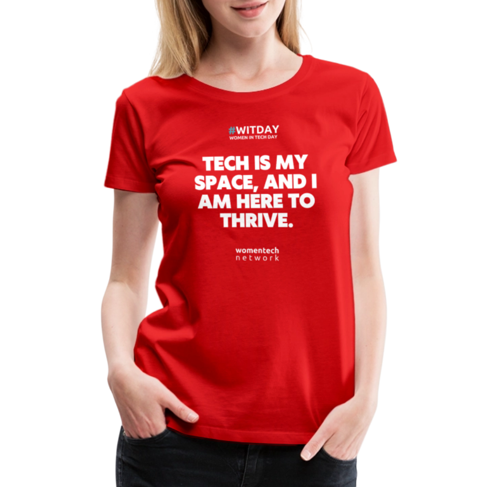 Women’s Premium T-Shirt - Tech is my space - red