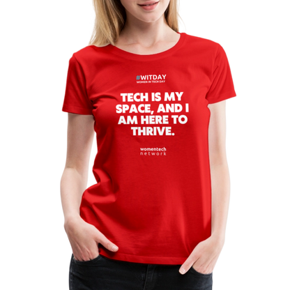 Women’s Premium T-Shirt - Tech is my space - red