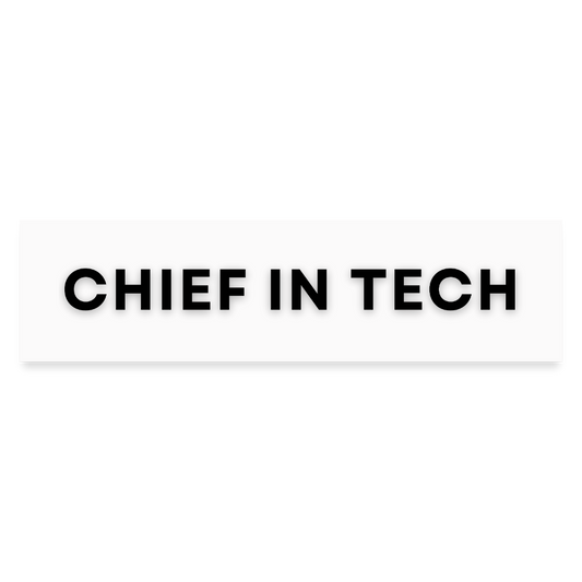 Chief in Tech Bumper Sticker - white matte
