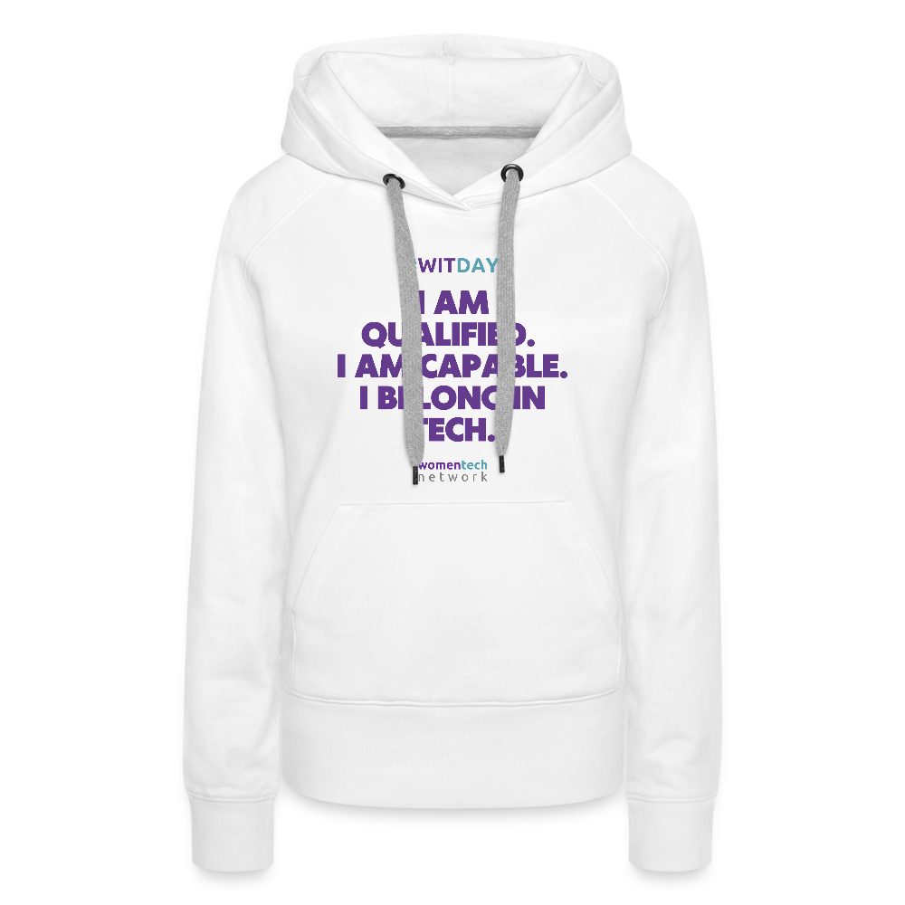 Women’s Premium Hoodie - I Belong In Tech - white