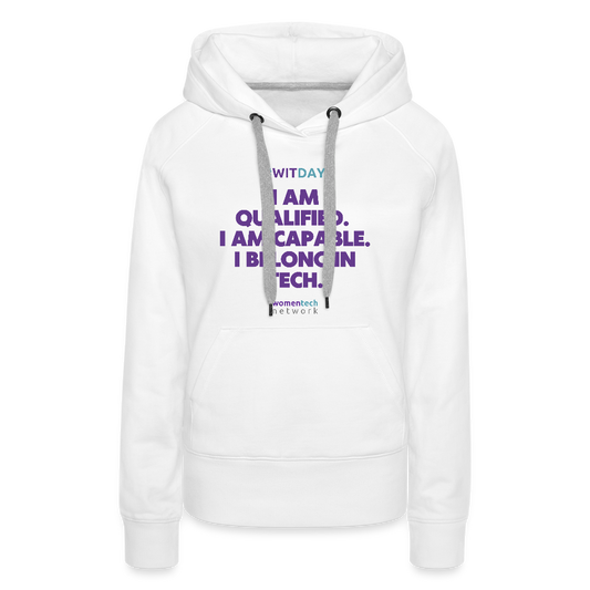 Women’s Premium Hoodie - I Belong In Tech - white