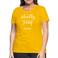 Load image into Gallery viewer, Women’s Premium T-Shirt - Actually I Can - sun yellow
