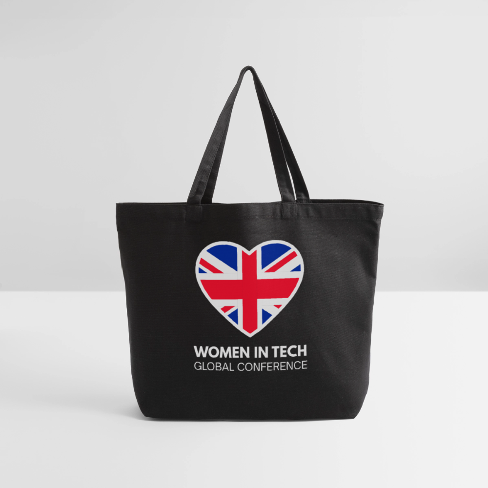 Eco-Friendly Cotton Tote  - Women in Tech Global Conference Collection - black
