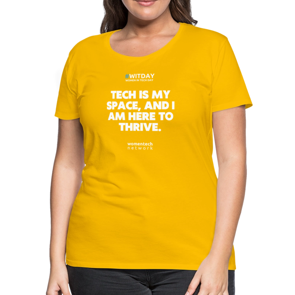 Women’s Premium T-Shirt - Tech is my space - sun yellow