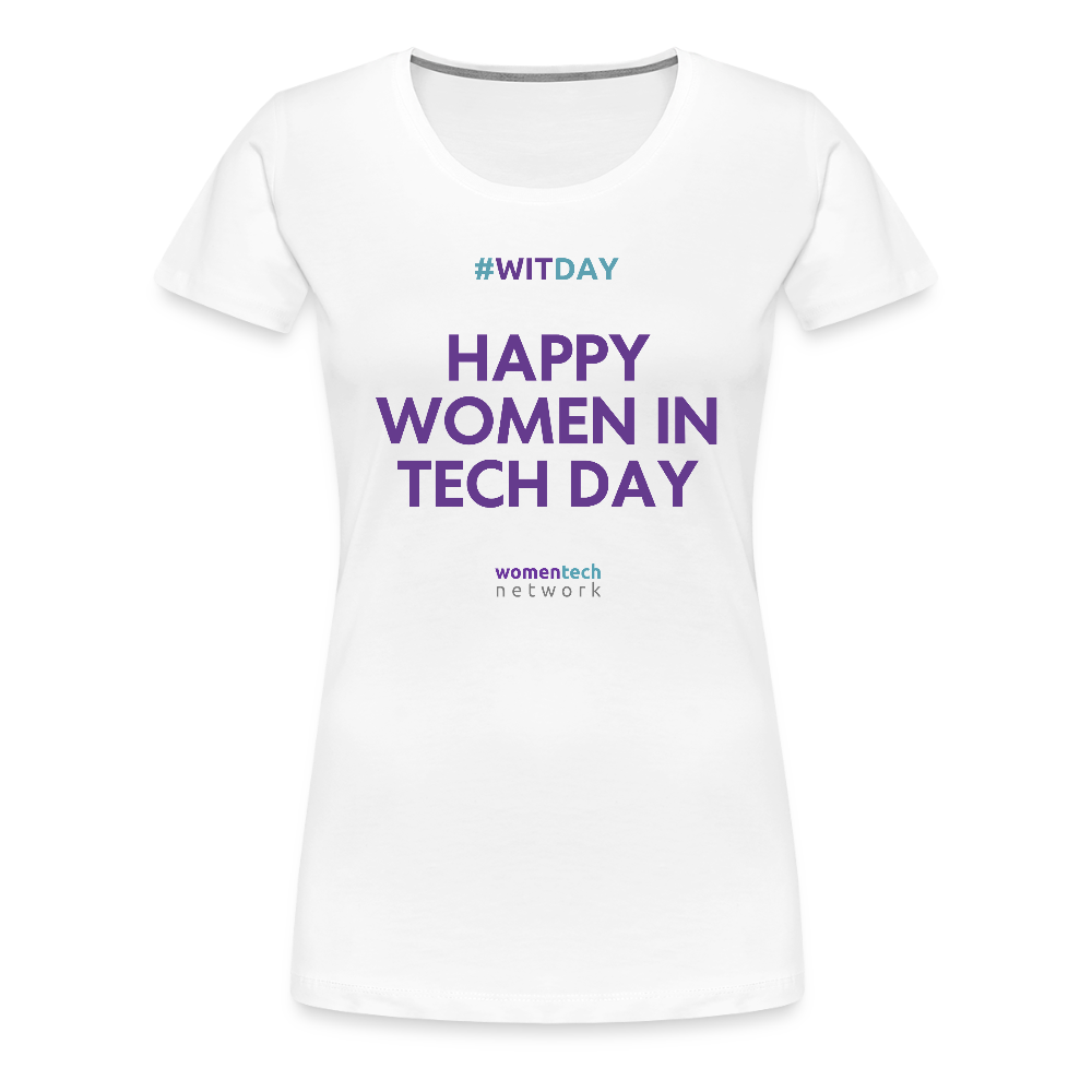 Women’s Premium T-Shirt - Happy #WITDAY - white