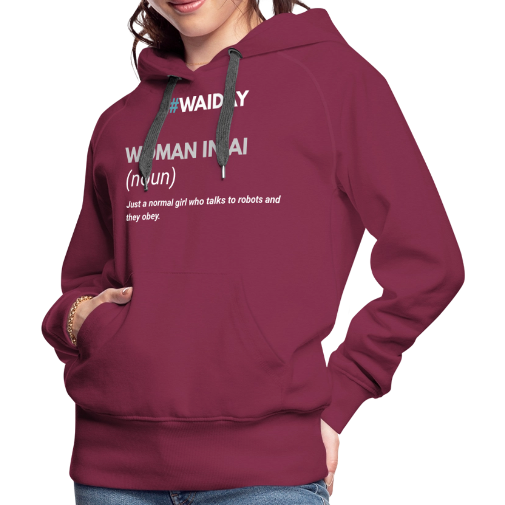 Women’s Premium Hoodie - Women In AI Day Edition - burgundy