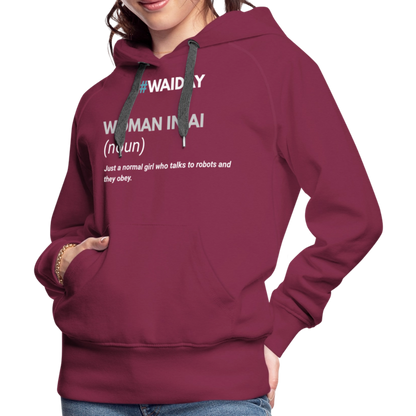 Women’s Premium Hoodie - Women In AI Day Edition - burgundy