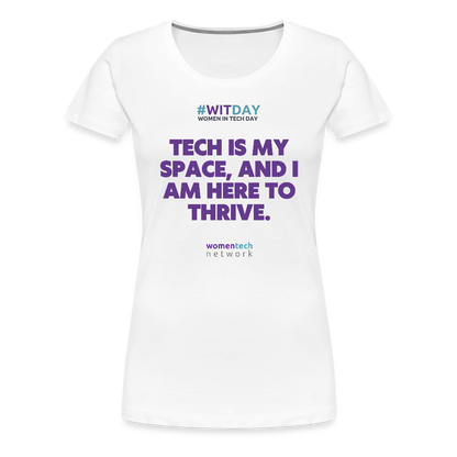 Women’s Premium T-Shirt - Tech is my space - white