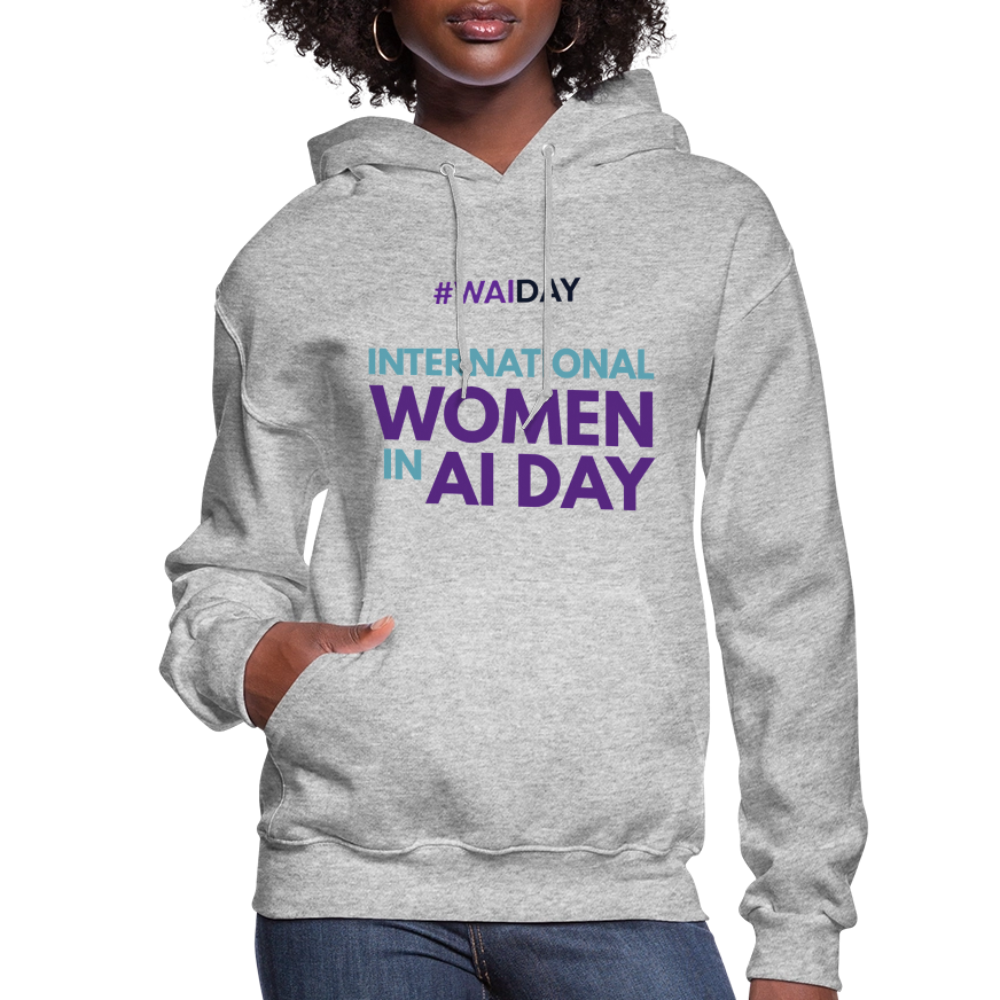 Women's Hoodie - Women In AI Day Edition - heather gray