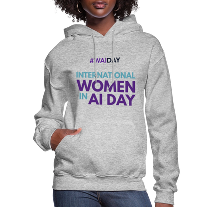 Women's Hoodie - Women In AI Day Edition - heather gray