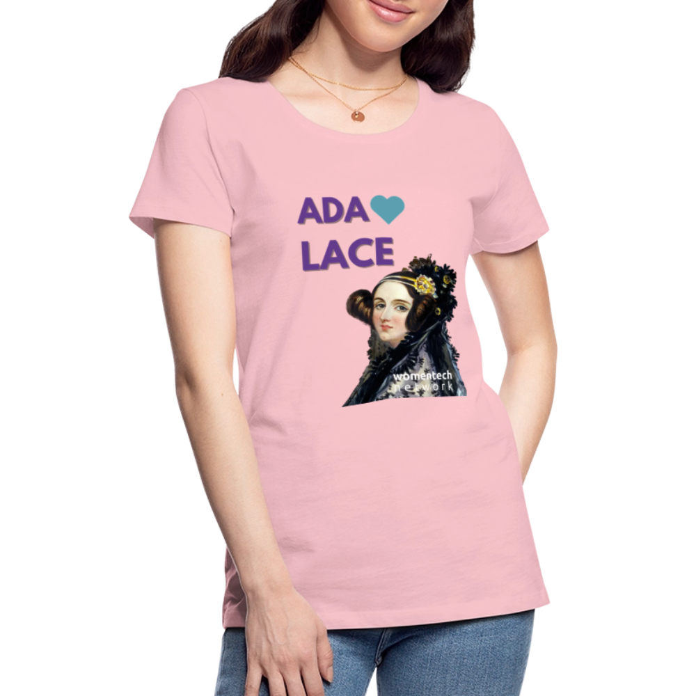 Women’s Premium T-Shirt - Ada Lovelace - Heart - pink