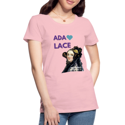 Women’s Premium T-Shirt - Ada Lovelace - Heart - pink