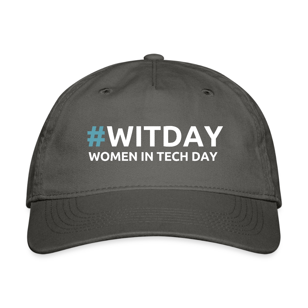 Organic Baseball Cap #WITDAY - charcoal