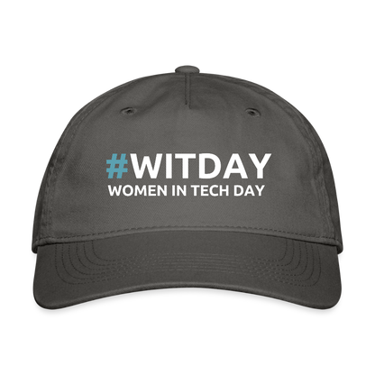 Organic Baseball Cap #WITDAY - charcoal