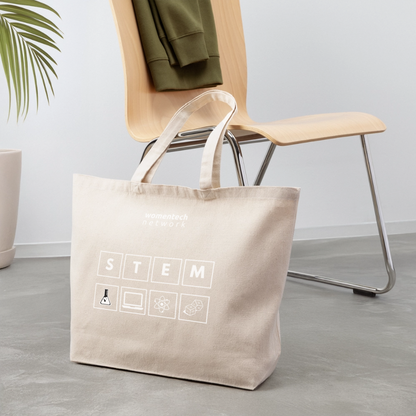 Eco-Friendly Cotton Tote - STEM Day Edition - natural