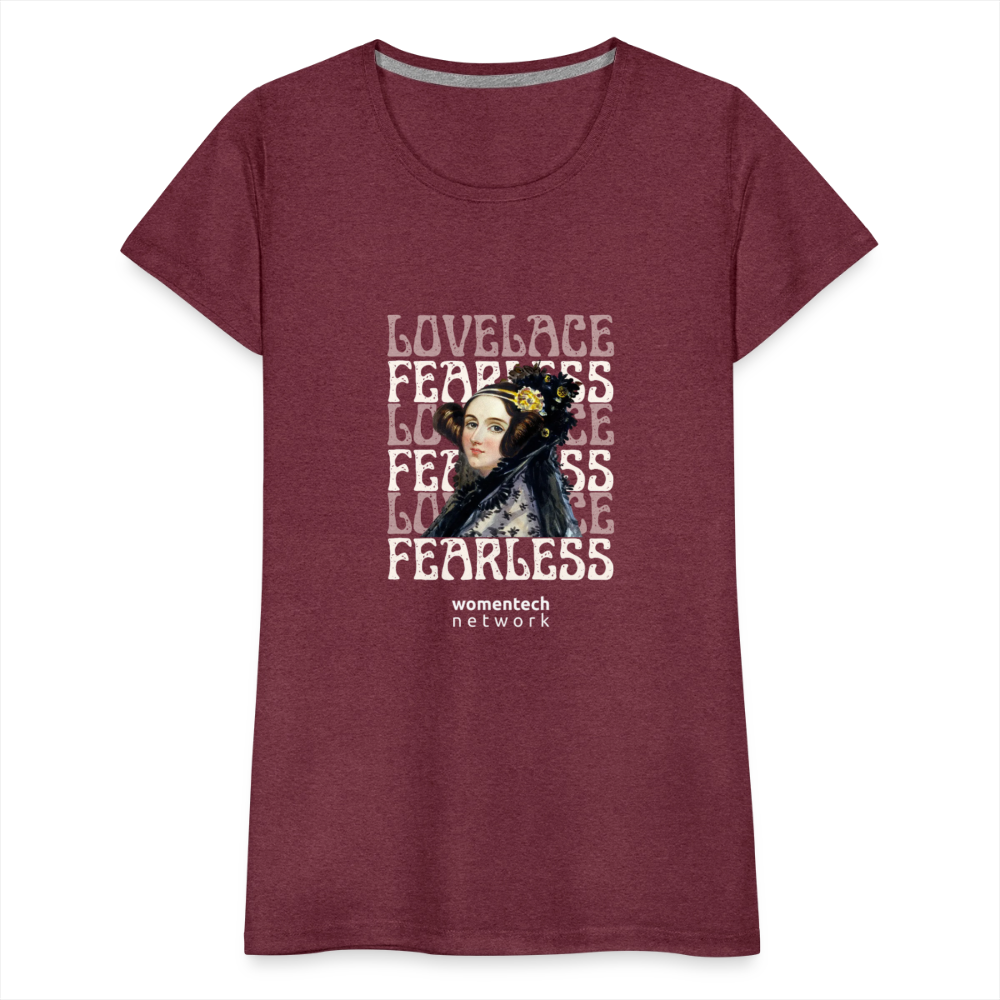 Women’s Premium T-Shirt - Ada Lovelace Edition - heather burgundy