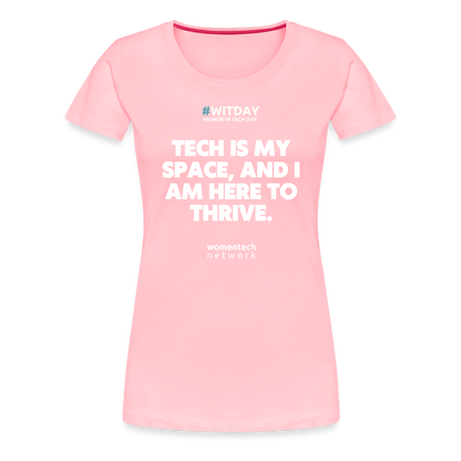 Women’s Premium T-Shirt - Tech is my space - pink