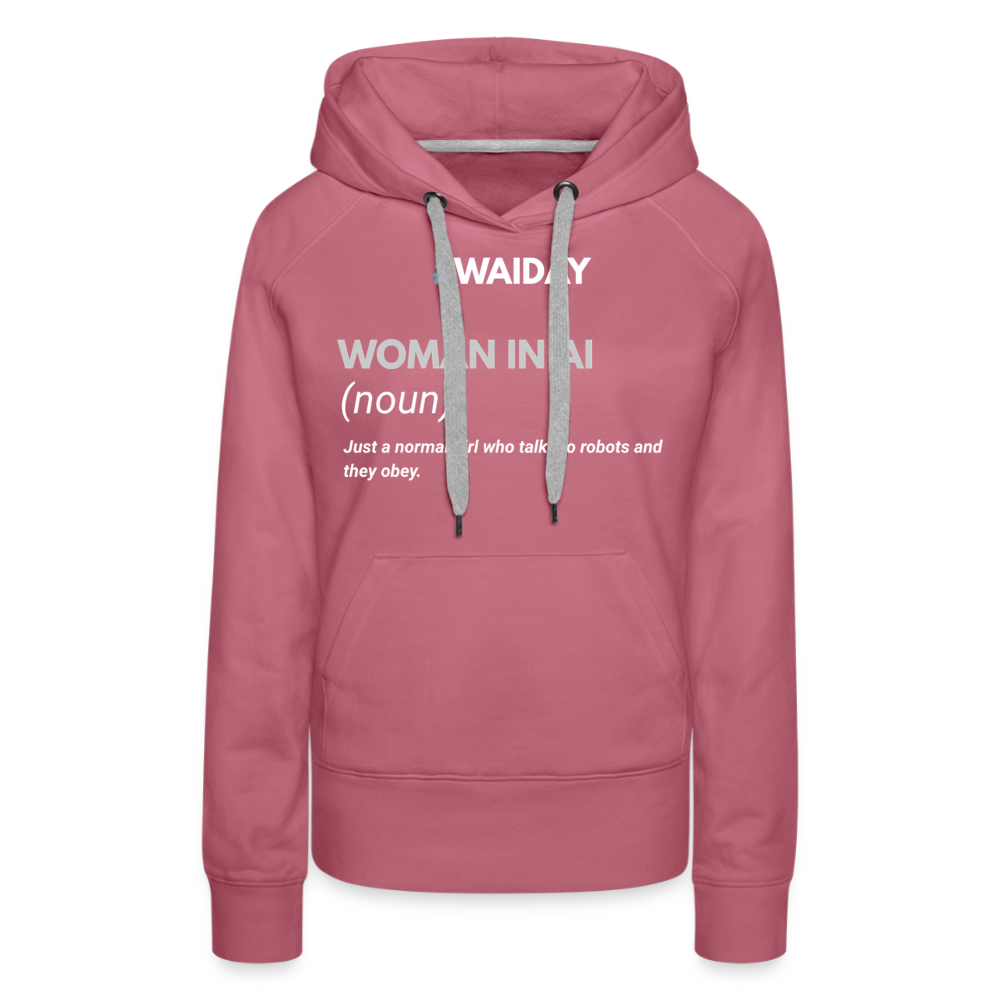 Women’s Premium Hoodie - Women In AI Day Edition - mauve