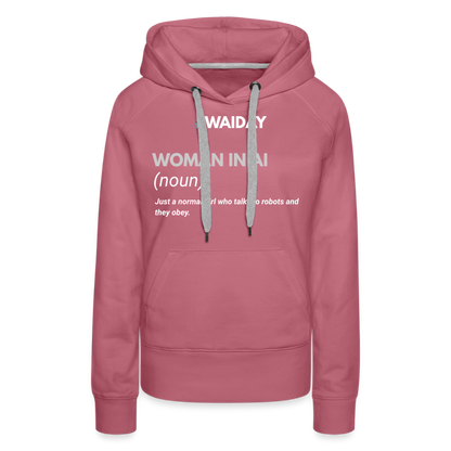 Women’s Premium Hoodie - Women In AI Day Edition - mauve