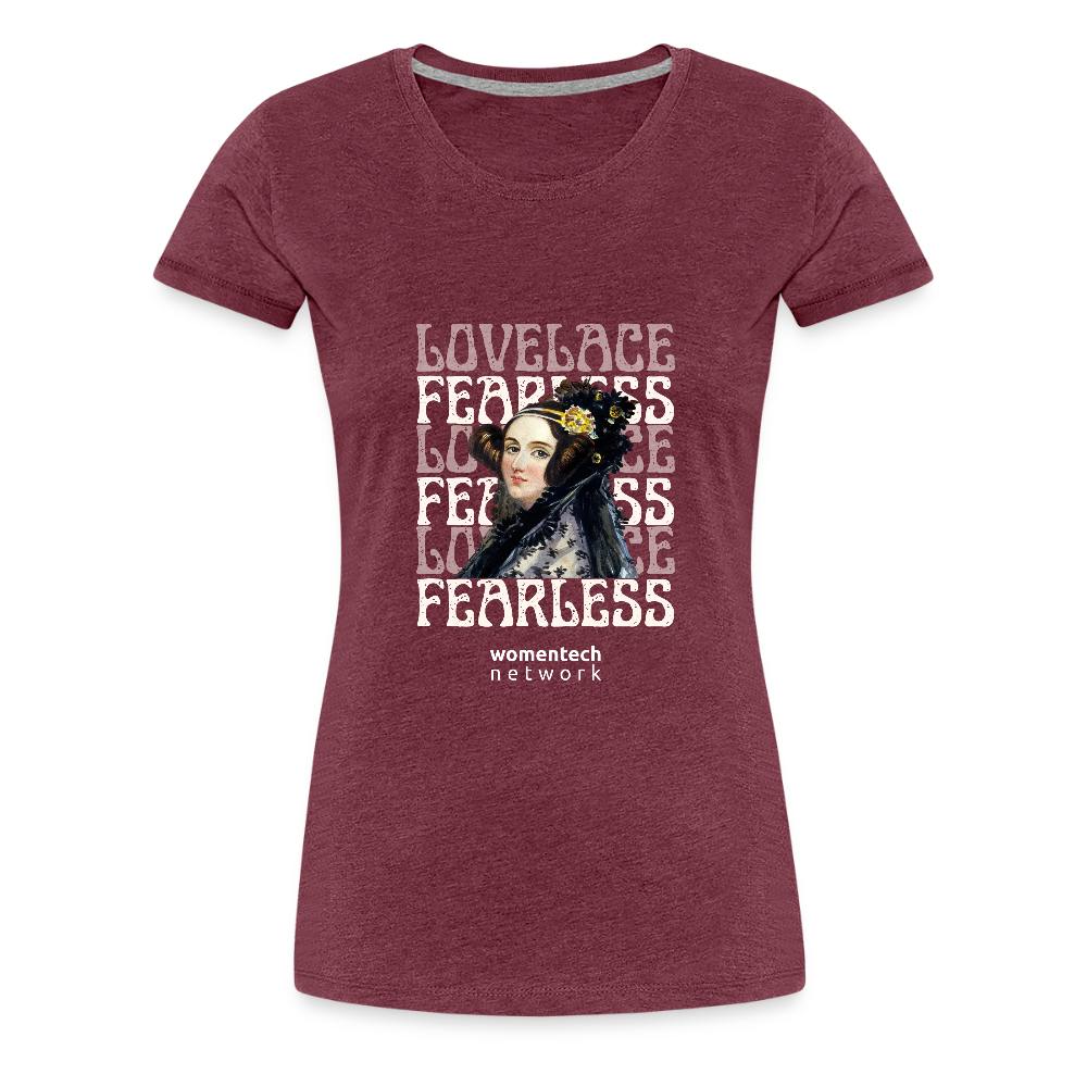 Women’s Premium T-Shirt - Ada Lovelace Edition - heather burgundy