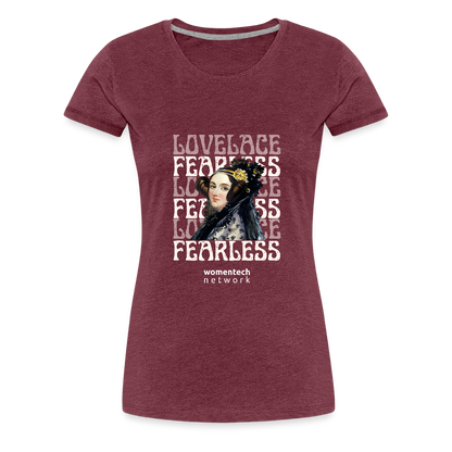 Women’s Premium T-Shirt - Ada Lovelace Edition - heather burgundy