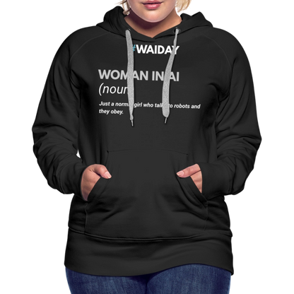 Women’s Premium Hoodie - Women In AI Day Edition - black