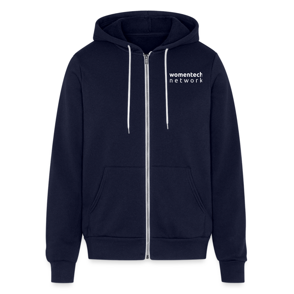 Bella + Canvas Unisex Full Zip WomenTech Hoodie - navy