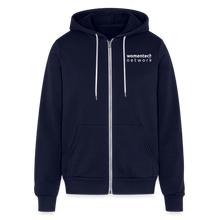 Load image into Gallery viewer, Bella + Canvas Unisex Full Zip WomenTech Hoodie - navy
