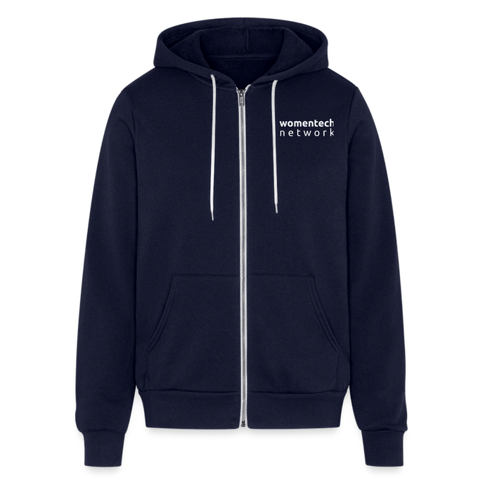 Bella + Canvas Unisex Full Zip WomenTech Hoodie - navy