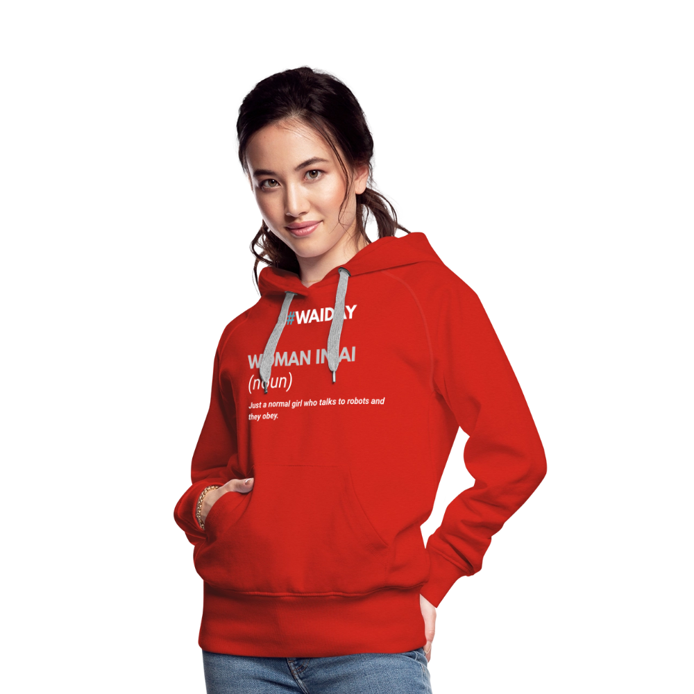 Women’s Premium Hoodie - Women In AI Day Edition - red