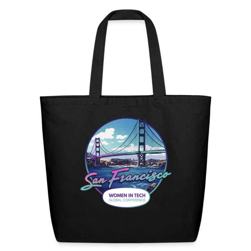 Eco-Friendly Cotton Tote - Women in Tech Global Conference Collection - black
