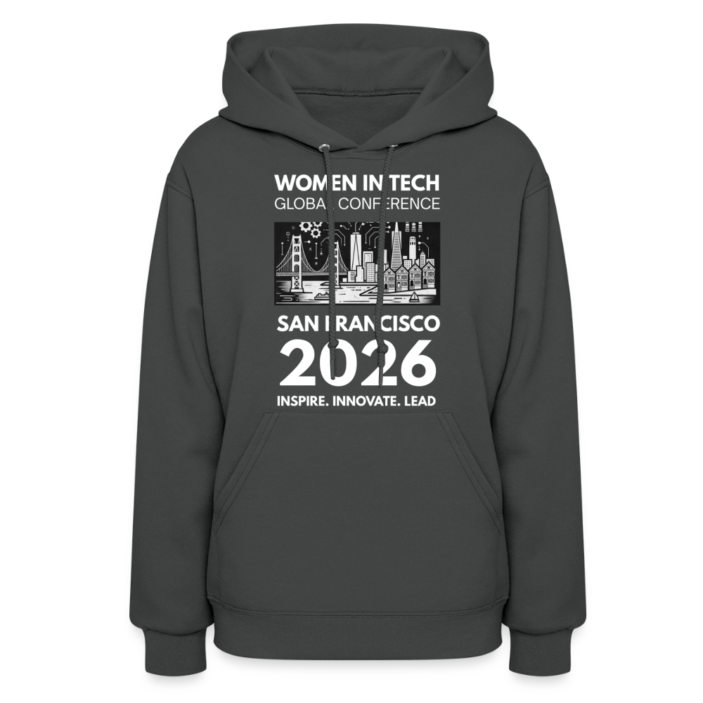 Women's Hoodie - Women in Tech Global Conference Collection - asphalt