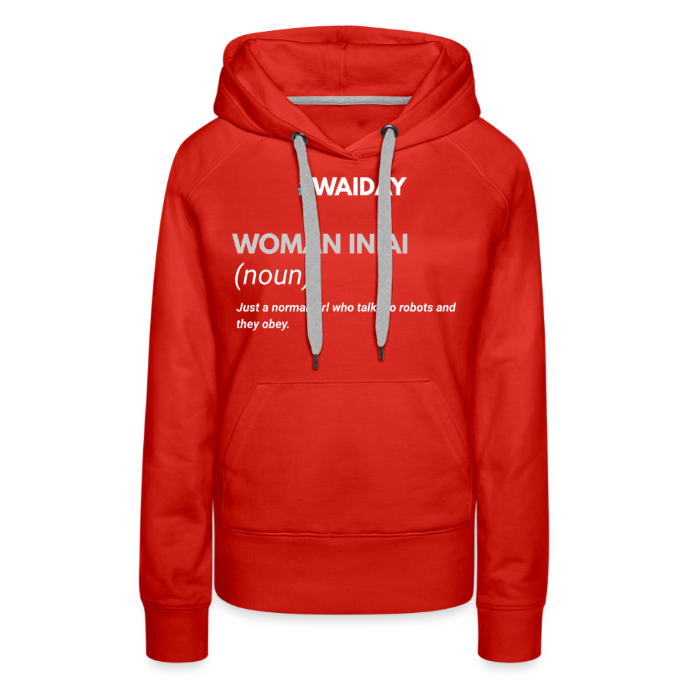 Women’s Premium Hoodie - Women In AI Day Edition - red