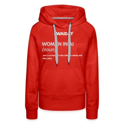 Women’s Premium Hoodie - Women In AI Day Edition - red